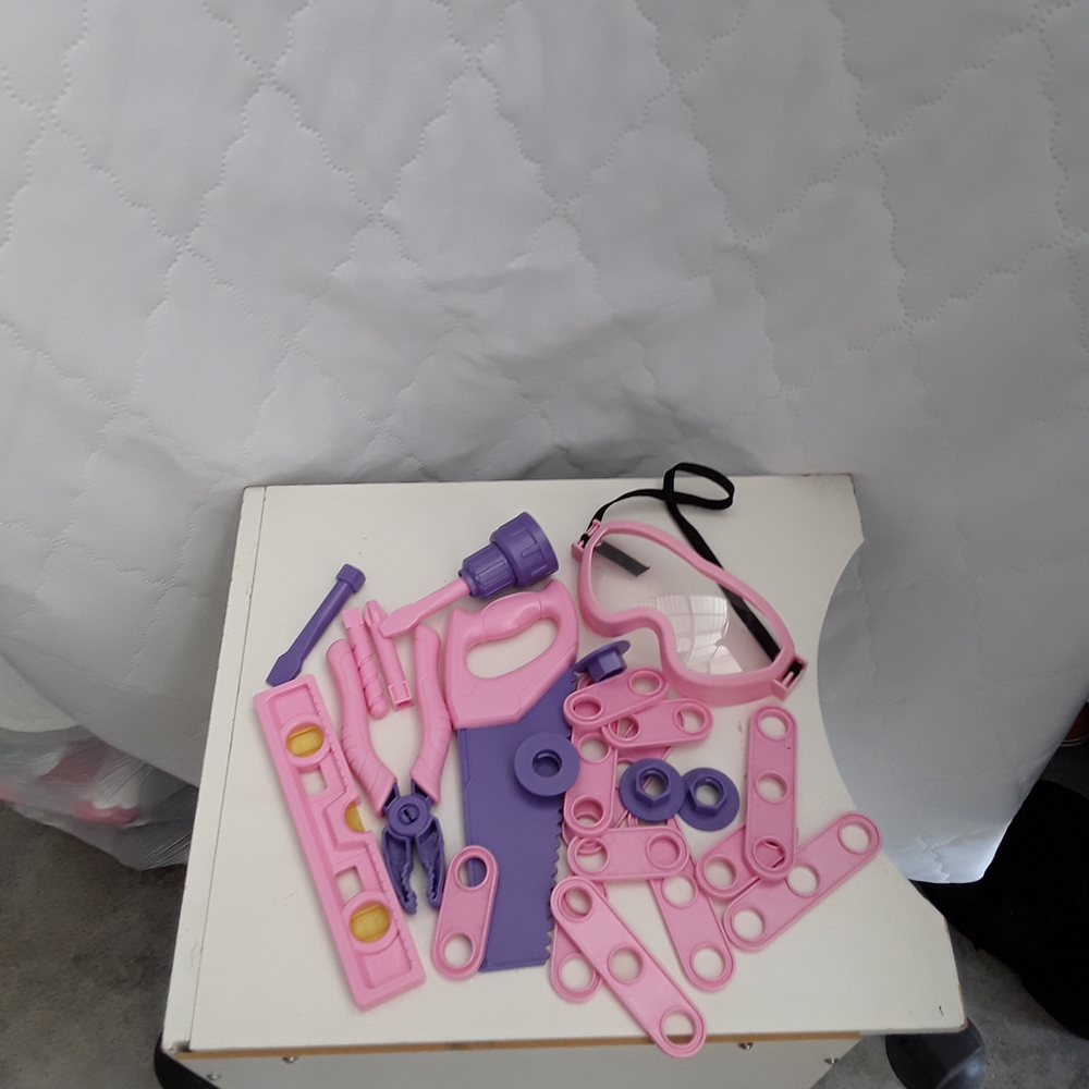 Pink and Purple Toy Tool Set